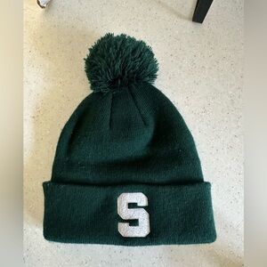 Top of the World Youth Michigan State Spartan Winter Beanie Pom-Pom Hat Go Green